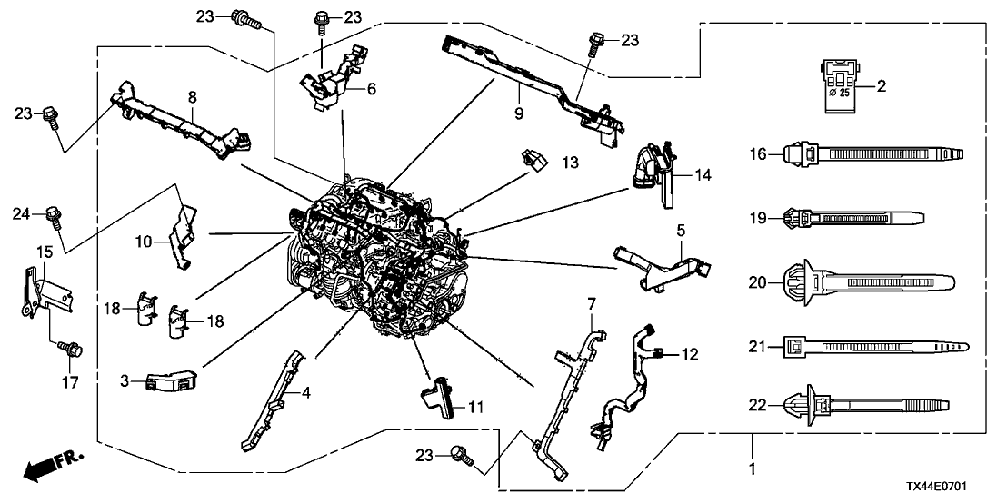 Acura 32130-58K-H50 Holder, Bank Wire Harness