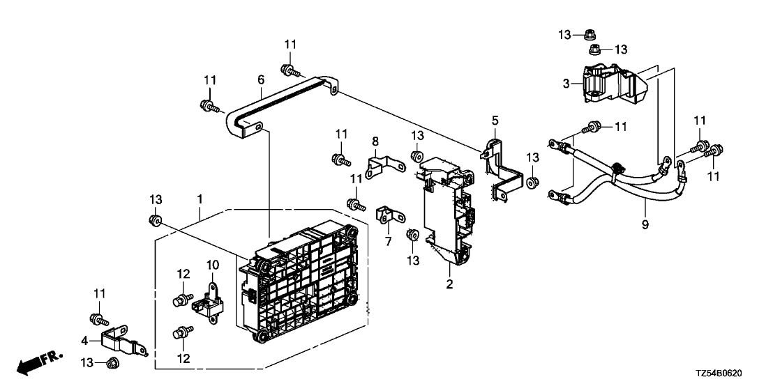 Acura 1E430-5WS-A00 Busbar Assembly A, Junction Boardinput Negative