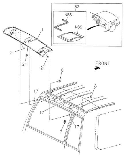 Acura 8-97807-830-0 Handle, Emergency Sunroof