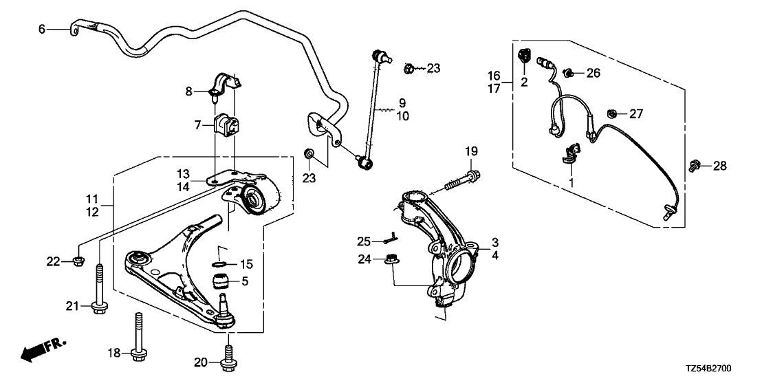 Acura 42533-TK8-A01 Grommet, Wire Harness