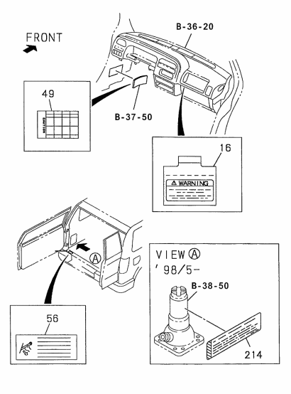 Acura 8-97175-050-0 Label, Jack