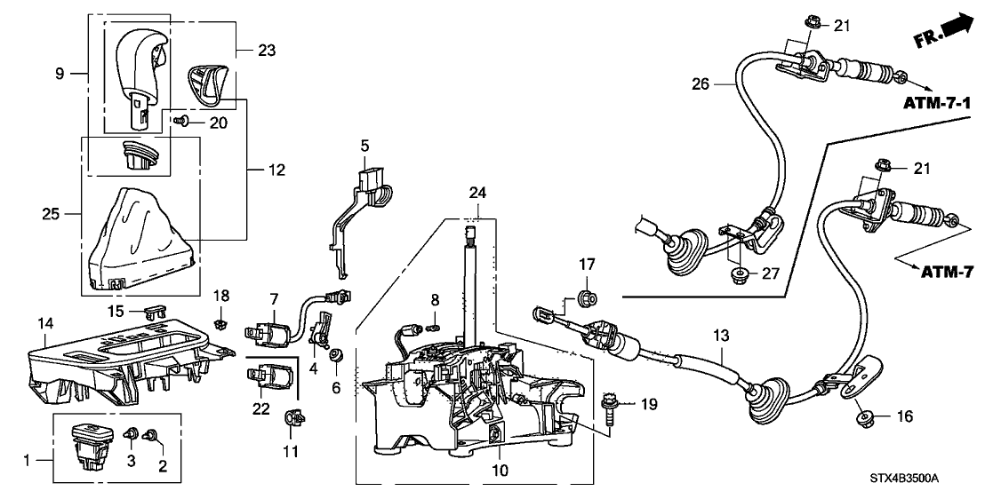 Acura 54030-STX-A83 Shift Lock Release