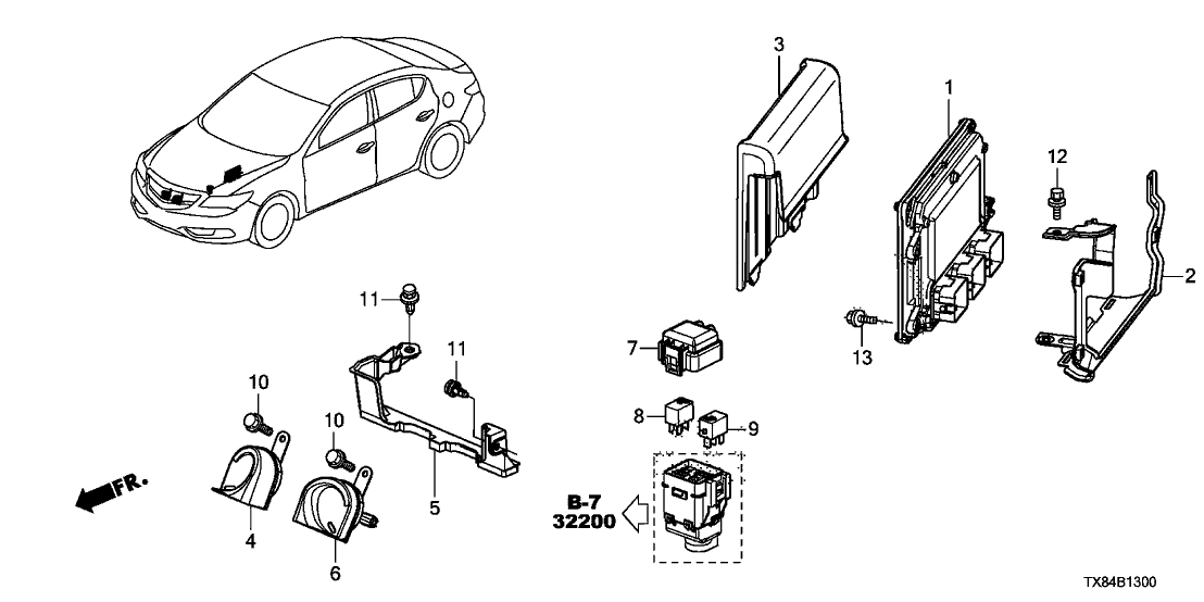 Acura 38183-TX6-003 Cover, Relay Block (Upper)