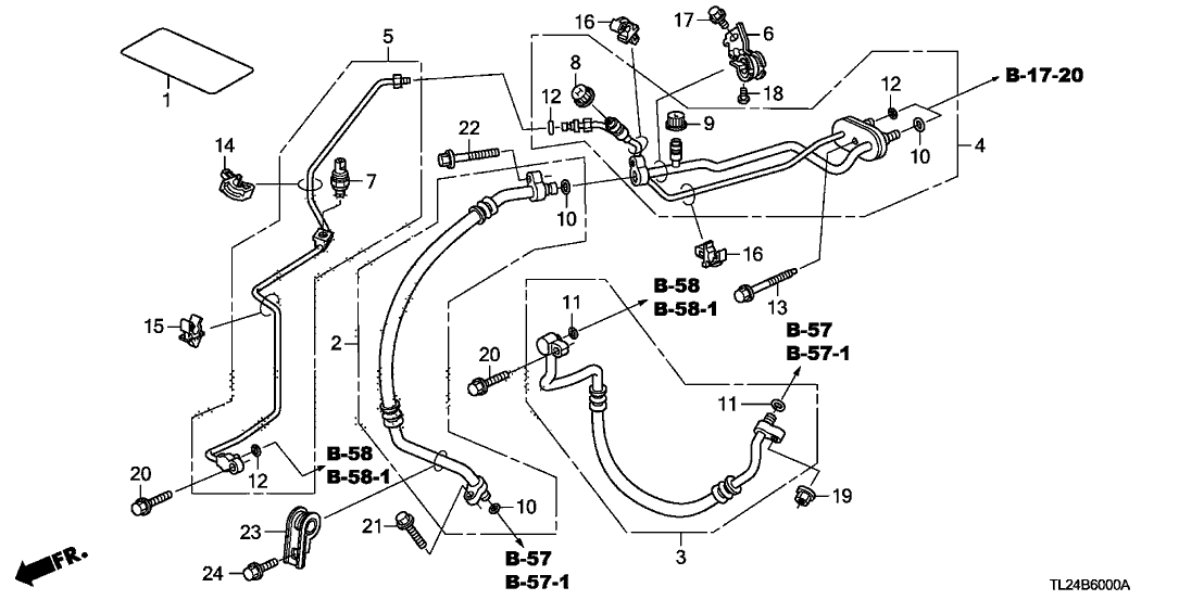 Acura 80360-TL1-G00 Clamp, Suction Pipe