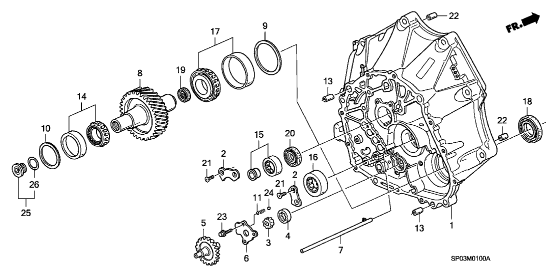 Acura 21173-PY5-000 Shaft, Oil Pump