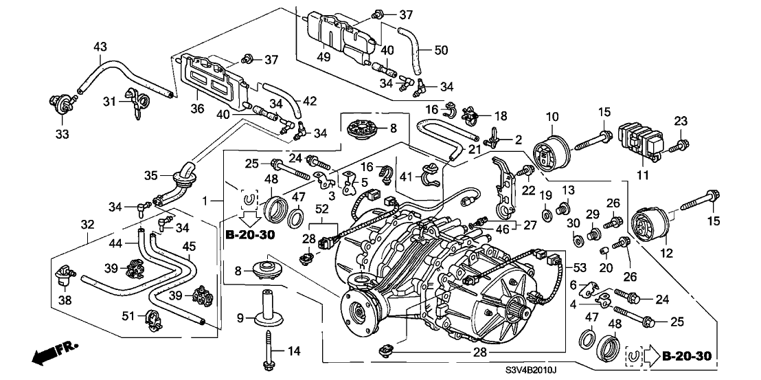 Acura 48323-PVH-000 Stay C, Rear Differential Cable