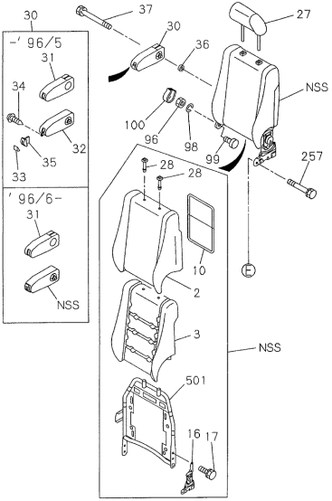 Acura 8-97110-383-0 Frame Assembly, Left Front Armrest