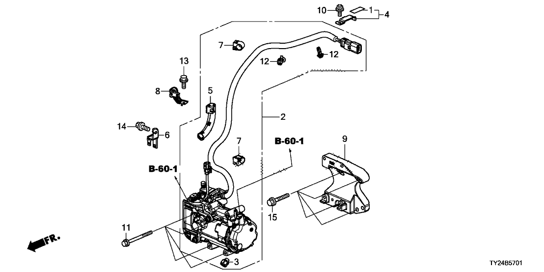 Acura 38876-R9S-A00 Stay B, Compressor High Voltage Cable