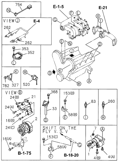 Acura 8-94379-094-5 Generator Bracket