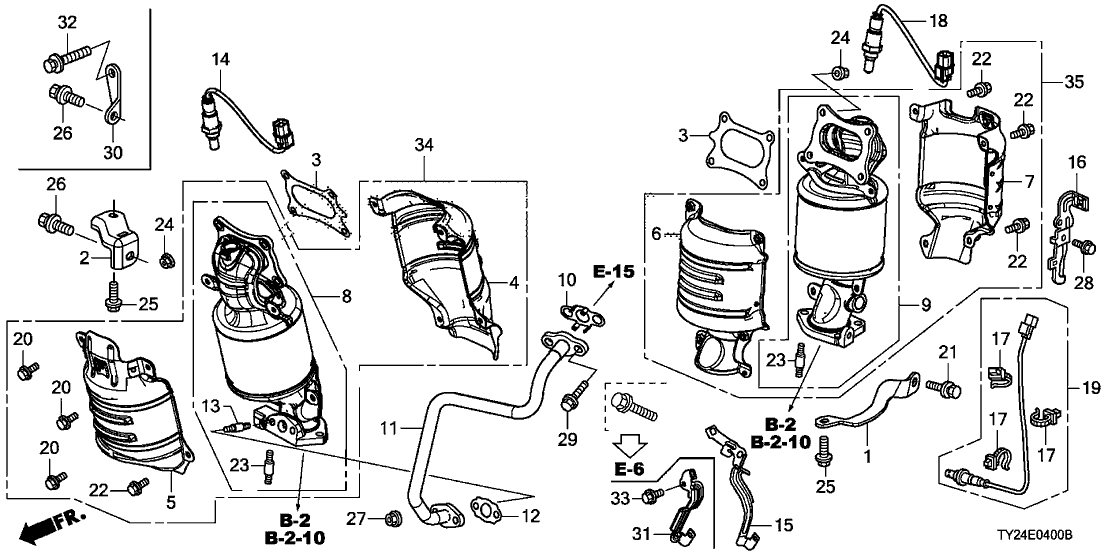 Acura 36534-R9S-A00 Stay, Front Oxygen Sensor