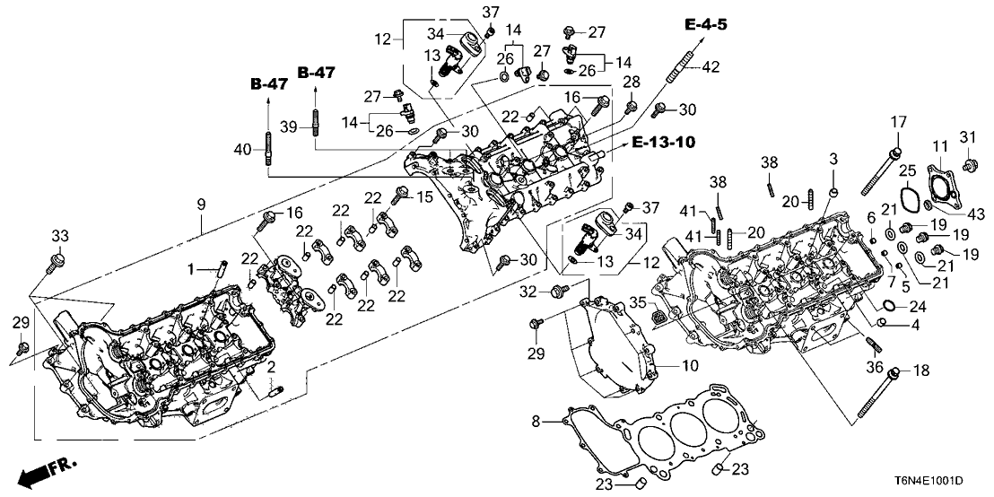 Acura 12511-58G-A00 Plate, Cylinder Head In.