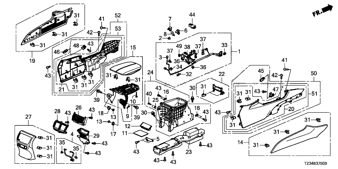 Acura 83403-TZ3-A01 Bush, Hinge