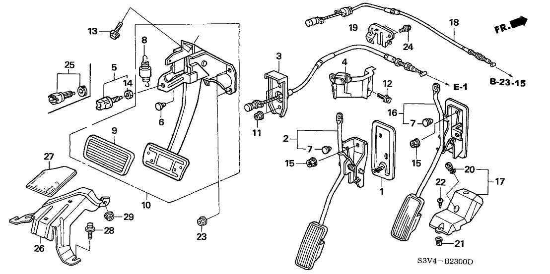 Acura 17800-S3V-A83 Pedal Assembly, Accelerator