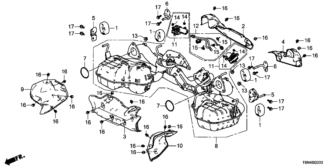 Acura 18282-T6N-A10 Bracket, Exhaust Mounting