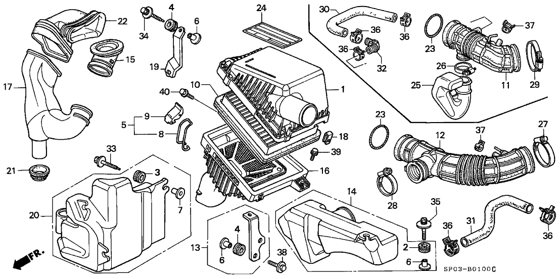Acura 17230-PY3-000 Chamber Assembly, Second Resonator