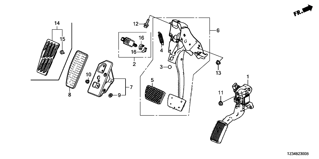 Acura 46991-TZ3-A11 Bracket, Foot Rest