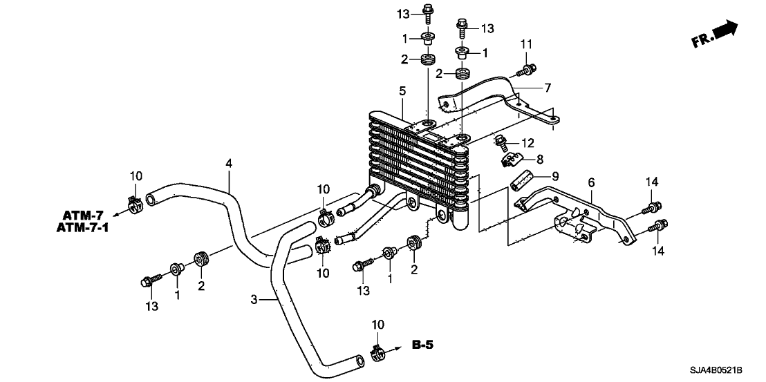 Acura 25531-RKG-L00 Clamp, Pipe