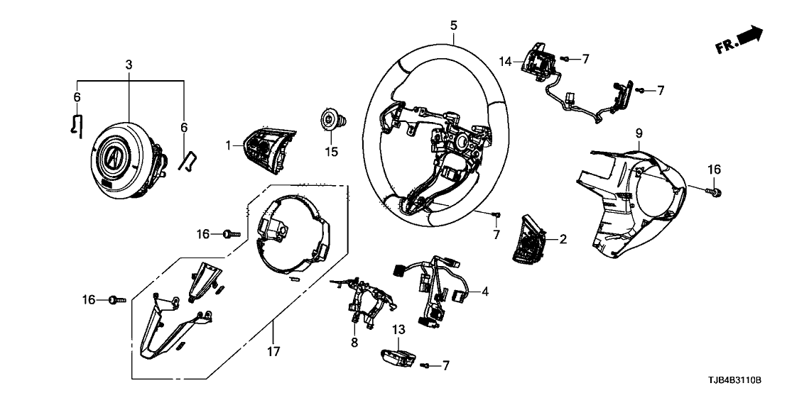 Acura 77901-TJB-C50 Cord, Cable Reel Sub