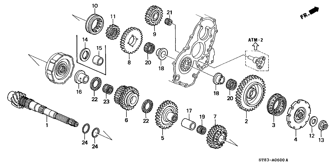 Acura 23451-P56-000 Gear, Countershaft Third