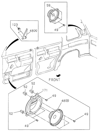 Acura 8-94279-043-0 Grommet, Screw Speaker (L=20)