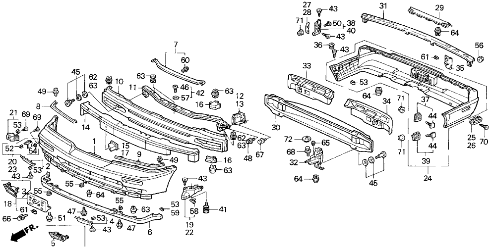 Acura 71192-SP1-000 Clip, Right Front Turn Inside