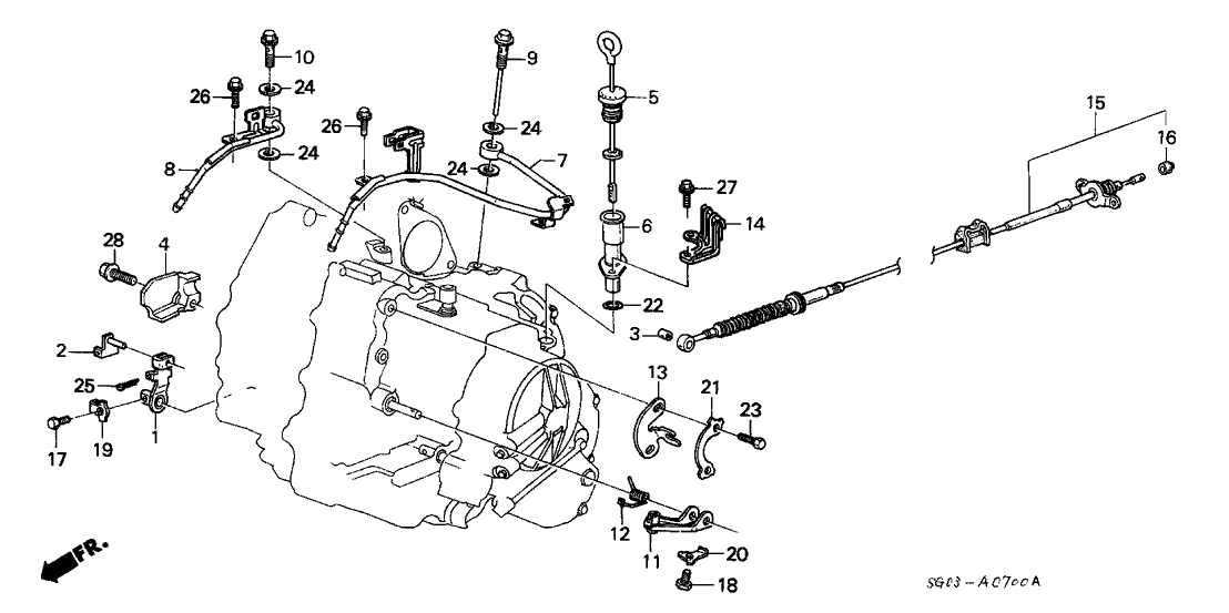 Acura 24901-PG4-020 Holder, Control Cable