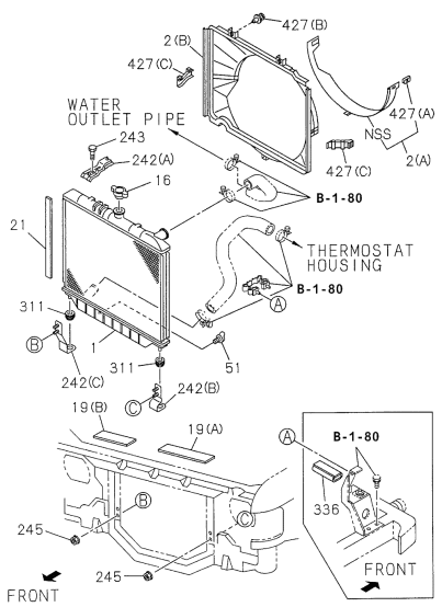 Acura 8-97164-208-0 Seal, Radiator (Upper)