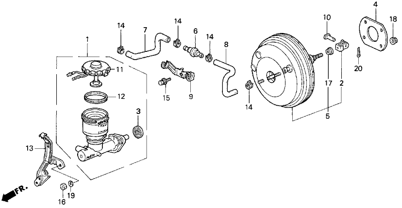 Acura 46404-SL5-A01 Tube A, Master Power