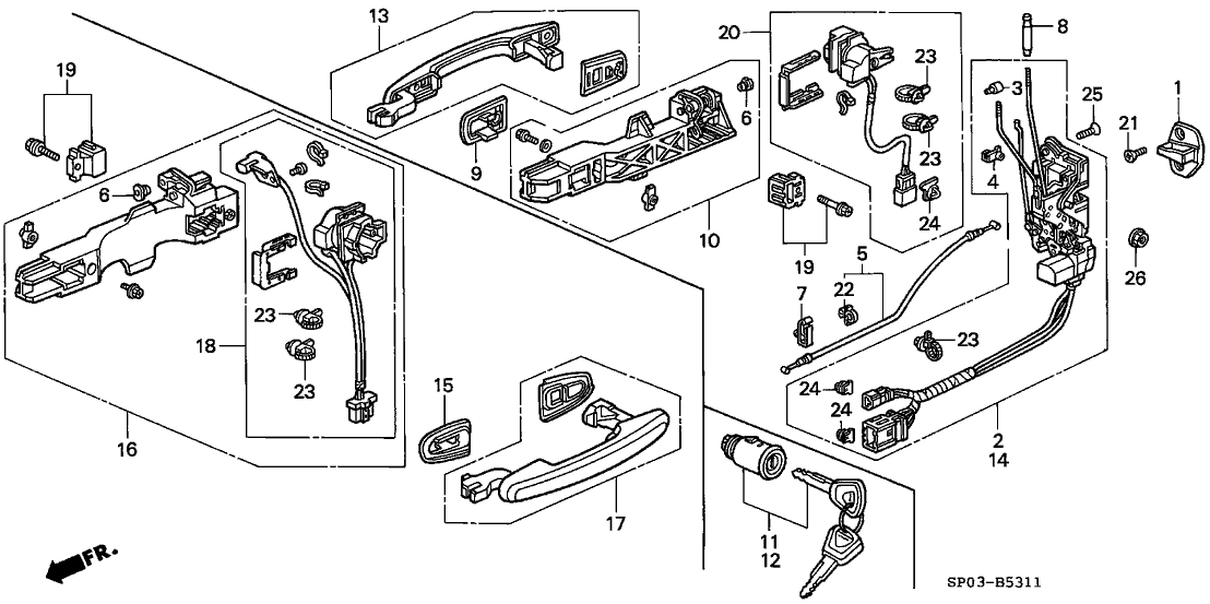 Acura 72189-SP0-A02 Switch, Driver Side Light