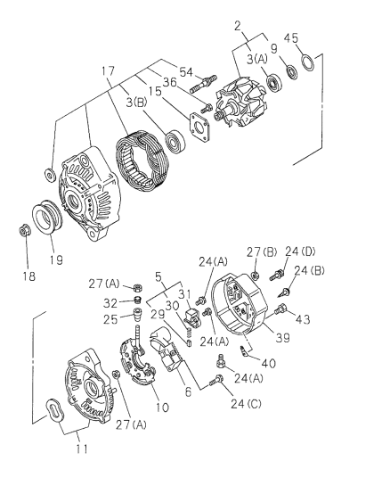 Acura 8-94123-064-0 Nut, Rectifier Generator