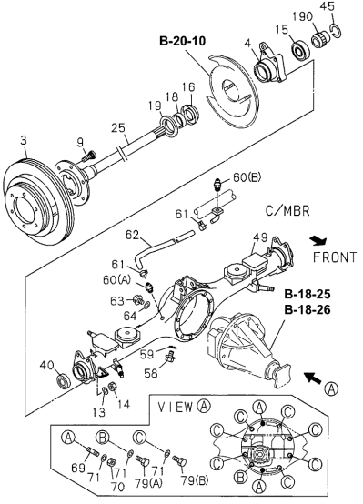 Acura 8-94373-255-4 Holder, Driver Side Axle Shaft Bearing