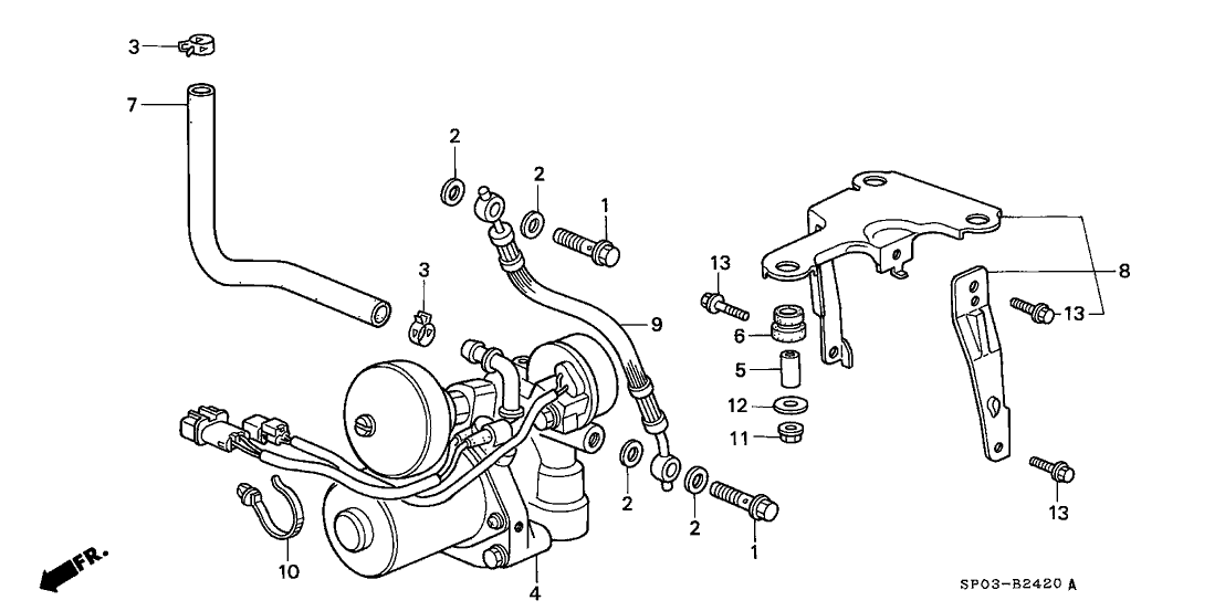 Acura 57375-SP0-A00 Bracket, Power Unit