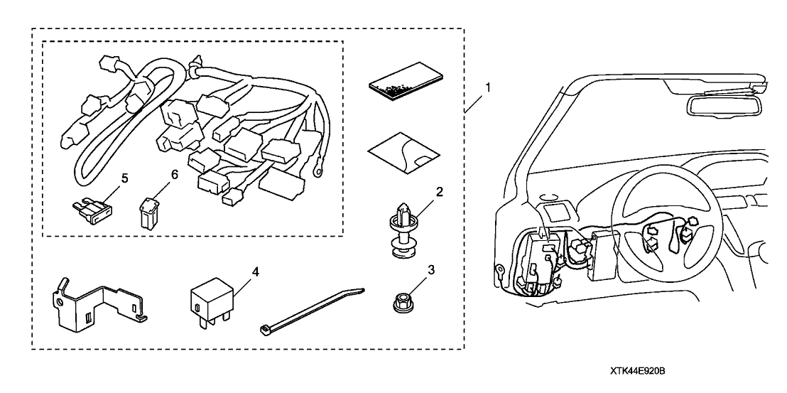 Acura 08E92-TK4-200B Attachment, Remote Engine Starter