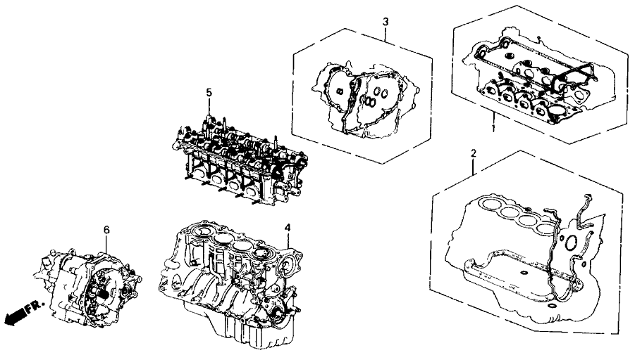 Acura 10002-PG7-660KA Engine Assembly, Block (D16A1-015)