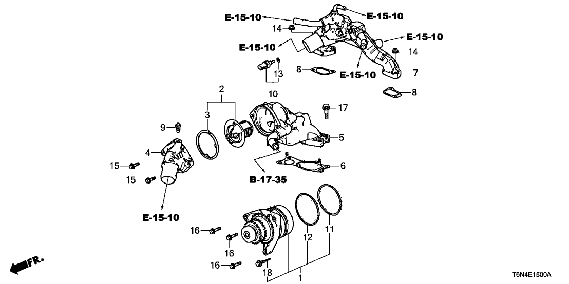 Acura 19322-58G-A01 Gasket, Thermostat Case