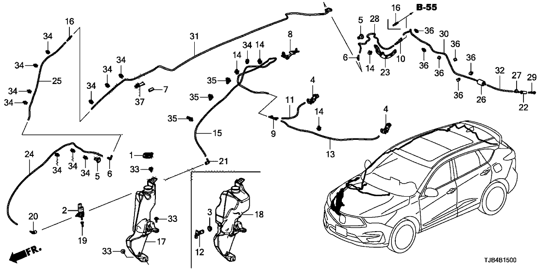 Acura 76869-TJB-A01 Tube (4X7X715)