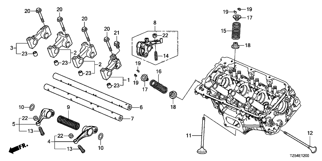 Acura 12231-5G0-A00 Holder, Rocker Shaft (No.1)