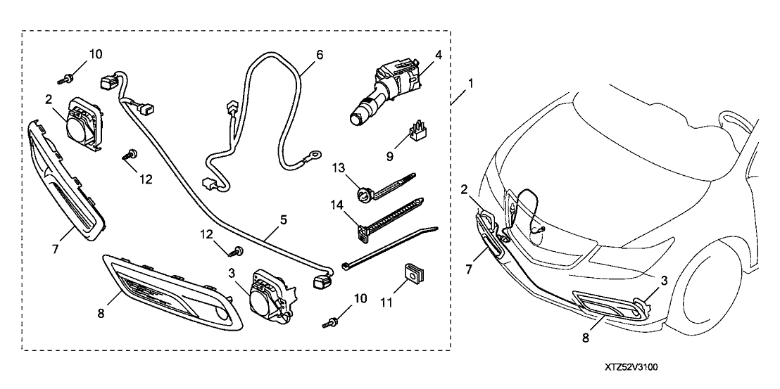 Acura 08V31-TZ5-20031 Harness