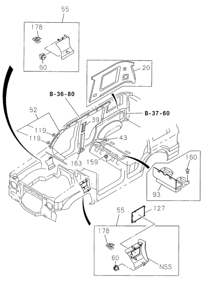 Acura 8-97098-379-1 Cover, Right Front Pillar Trim