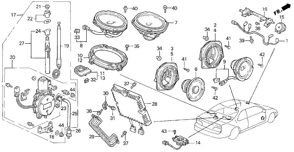 Acura 32154-SP1-010 Sub-Wire, Tweeter