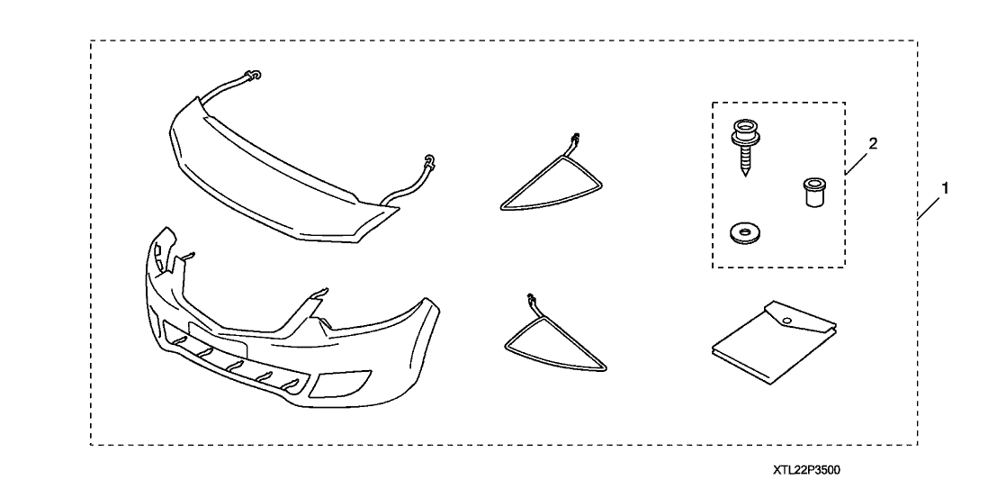 Acura 08P35-TL2-200A5 Bungee Replacemt Kit