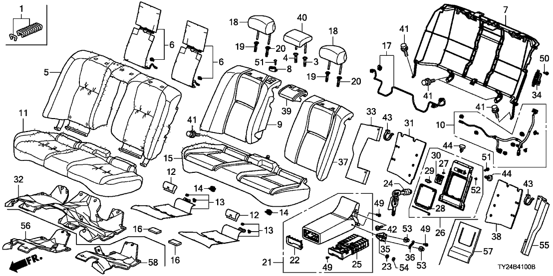 Acura 82220-TY3-A31 Insulator B, Rear