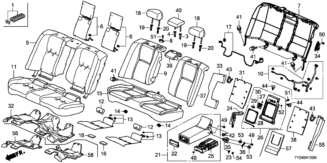 Acura 82294-TY2-A01 Bracket, Rear Seat