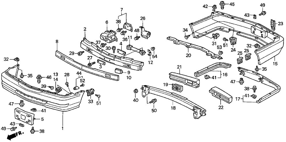 Acura 71575-SY8-A10 Left Rear Bumper Absorber Assembly