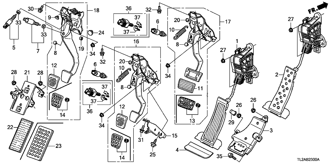 Acura 46991-TL0-G00 Bracket, Footrest