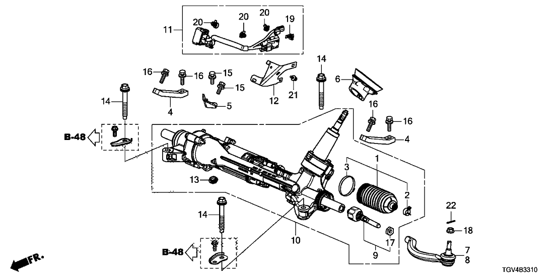 Acura 53620-TGV-A23 Power Steering Rack