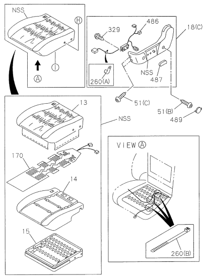 Acura 8-97172-881-0 Frame, Front Seat Cushion