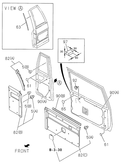 Acura 8-97098-473-7 Cover, Passenger Side Back Door Trim