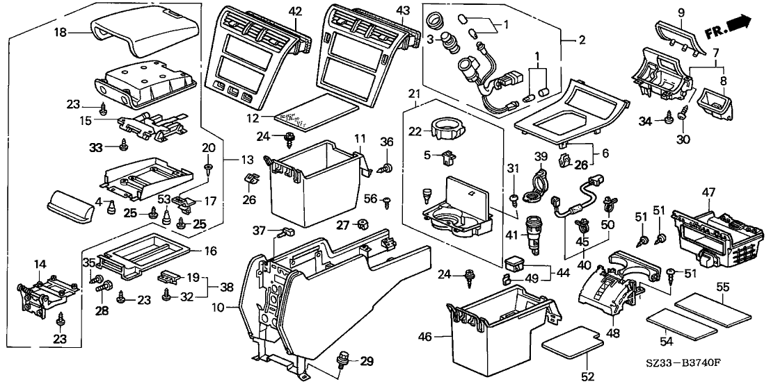 Acura 77250-SZ3-A02ZB Panel Assembly, Center Outlet (Wood Grain) (Camphor)