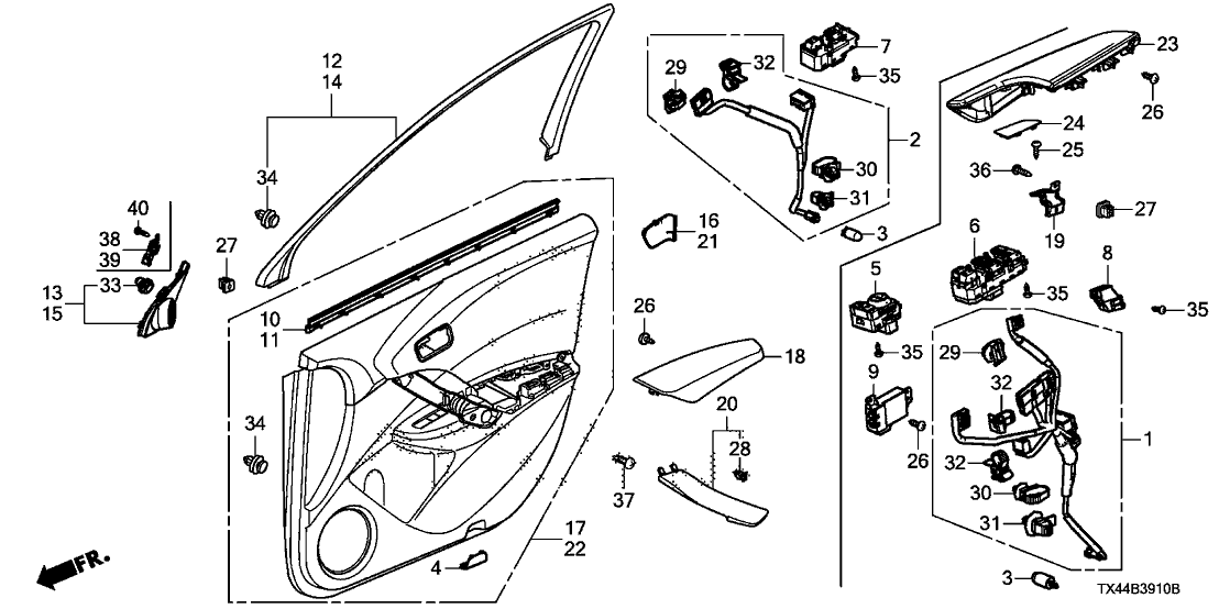 Acura 35930-TX4-A01 Bsi Indicator Assembly (R)